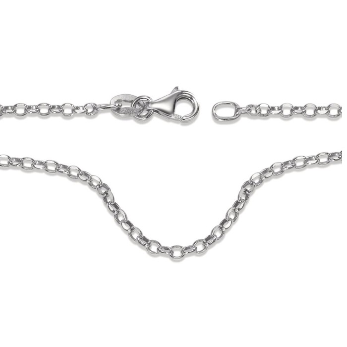 Halskette Silber rhodiniert 60 cm