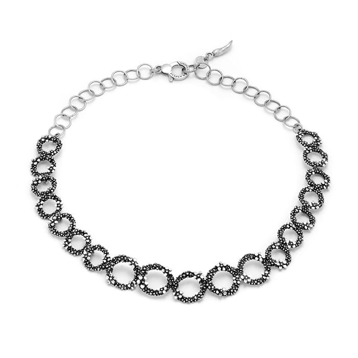 Halskette Millefiori –  aus Silber 925